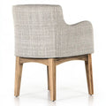 Silla con respaldo envolvente y patas claras - beige